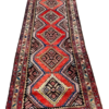 Origin "Hamedan" Hand Knotted Sheep Wool Persian Rug with Geometric and Tribal Motif Patterns 9'4" X 2'7"