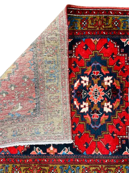 Origin "Gharajeh" Hand Knotted Persian Rug Geometric Shapes 11'3" X 3'7"