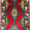 Origin "Hamedan" Hand Knotted Sheep Wool Persian Rug with Geometric Pattern 9'4" X 2'6"
