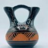 Signed "JID" Native American Navajo Etched Pottery Wedding Vase