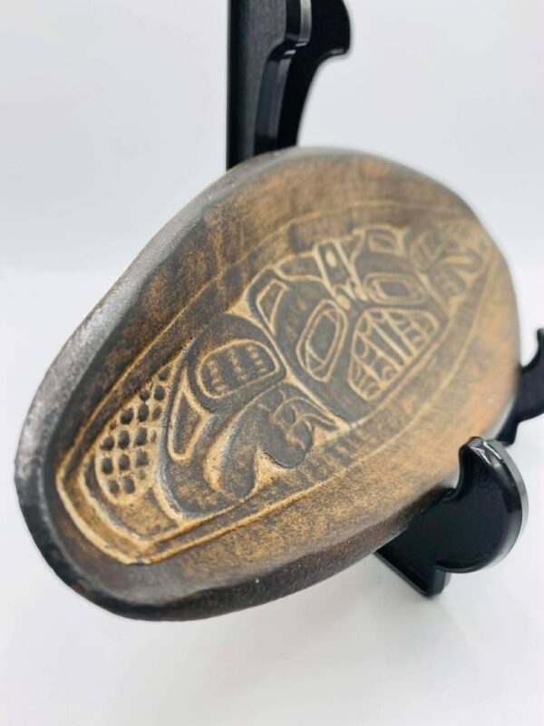 Haida Beaver Handmade in B.C. Canada Aboriginal Art Pottery Dish