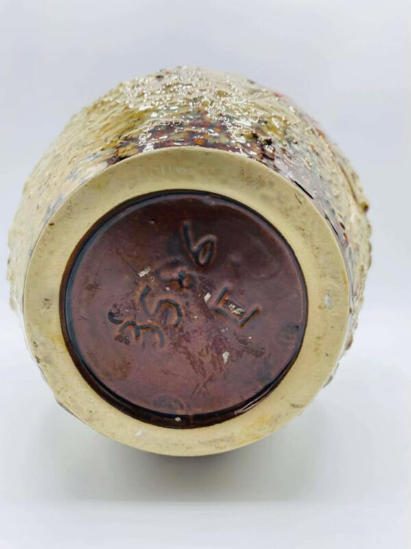 Mid Century Modern Fat Lava West Germany Pottery Textured Vase