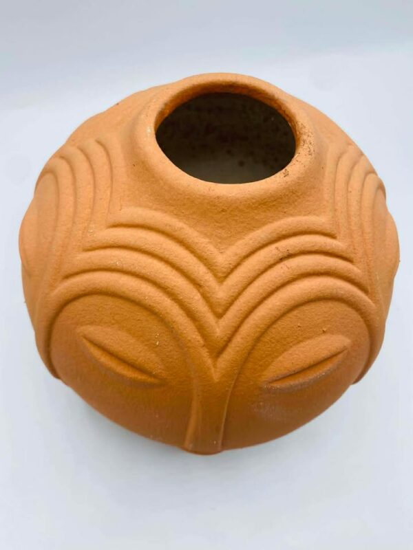 Mid century Modern Multi Face Terracotta Vase