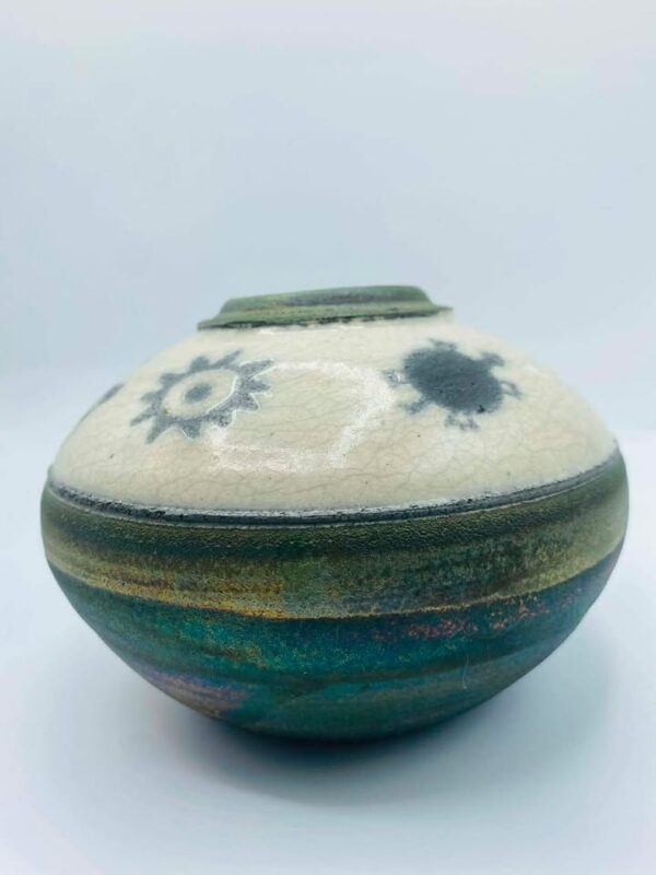 Signed "Jeremy Diller" Authentic Ruku Art Pottery Vase