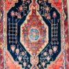 Origin "Nahavand" Persian Tribal Rug Hand Knotted Natural Dyes with Geometric Patterns 7'7" X 4'2"