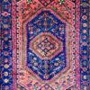 Origin "Zanjan" Persian Tribal Rug Hand Knotted Natural Dyes with Geometric/Floral Patterns 7'4" X 4'10"