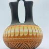 2000 Signed C. Billy (Diné) Navajo Hand‑Carved Wedding Vase