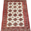 Origin "Turkmen" Persian Tribal Rug Hand Knotted Natural Dyes with Repeating Geometric Patterns 5'4" X 3'10"
