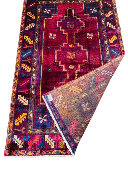 Origin "Shirza" Hand Knotted Persian Rug Natural Dyes with Geometric Patterns 7’4″ X 4’4″