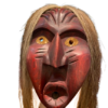 Haudenosaunee False Face Society “Whistler” Mask (Blower Mask)